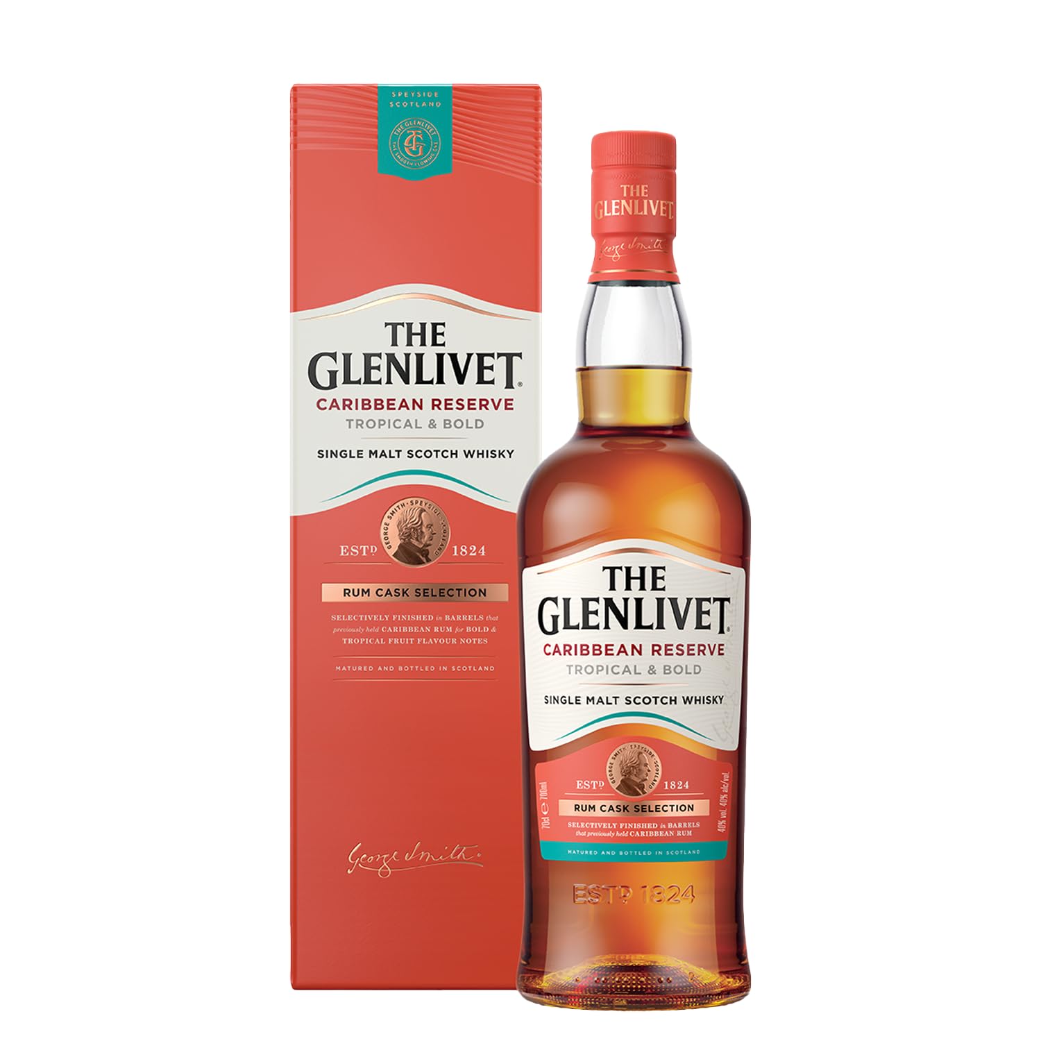 The Glenlivet Caribbean Reserve Single Malt Whisky (Rum Barrel Selection), 70 cl
