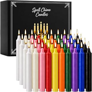 Topsics Spell Chime Candles, 40 Pack Taper Candles for Rituals | 4 INCH Colored Candle Sticks Bulk, Unscented Mini Taper Candles for witchcraft
