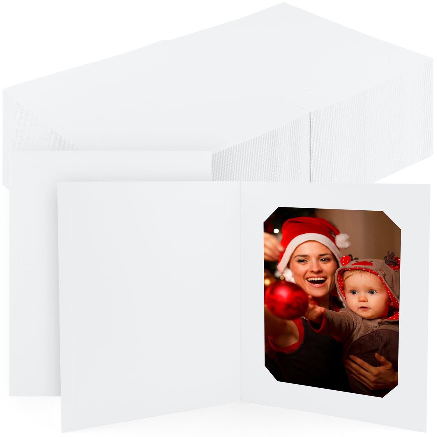 Golden State Art, Paper Photo Folders for 6x8/8x10 Picture 100 Pack, White | Car