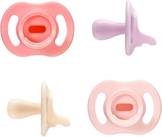 Tommee Tippee Ultra-Light StayPut Pacifier, Pack of 4 | One-Piece Silicone Design, 0-6m