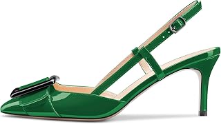 Castamere Women's Stiletto Mid Heel Pointed Toe Slip-On Pumps Slingback Bow Tie Dress Wedding Party Sandals 6.5 cm Heels