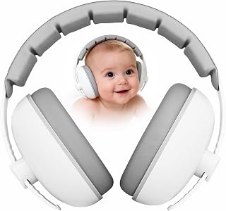 PLANTURECO Baby Headphones for Noise Protection White | Infant Ear Muffs Noise Protection - Toddler Noise Cancelling Headphones - Baby Ear Protection for 0 to 36 Months