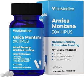 VitaMedica Arnica Montana 30X Rapid Dissolve Arnica Tablets, 150 Ct | Natural Pain, Bruising & Swelling Support - Homeopathic Injury & Surgery Recovery, 50 Servings