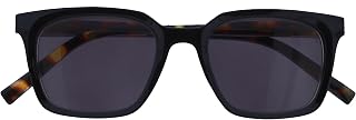 OPULIZE KOI Sunglasses – Large Rectangular Frame – Tinted Lenses UV400 – Black Frame – Men and Women – Spring Hinges – S50-1