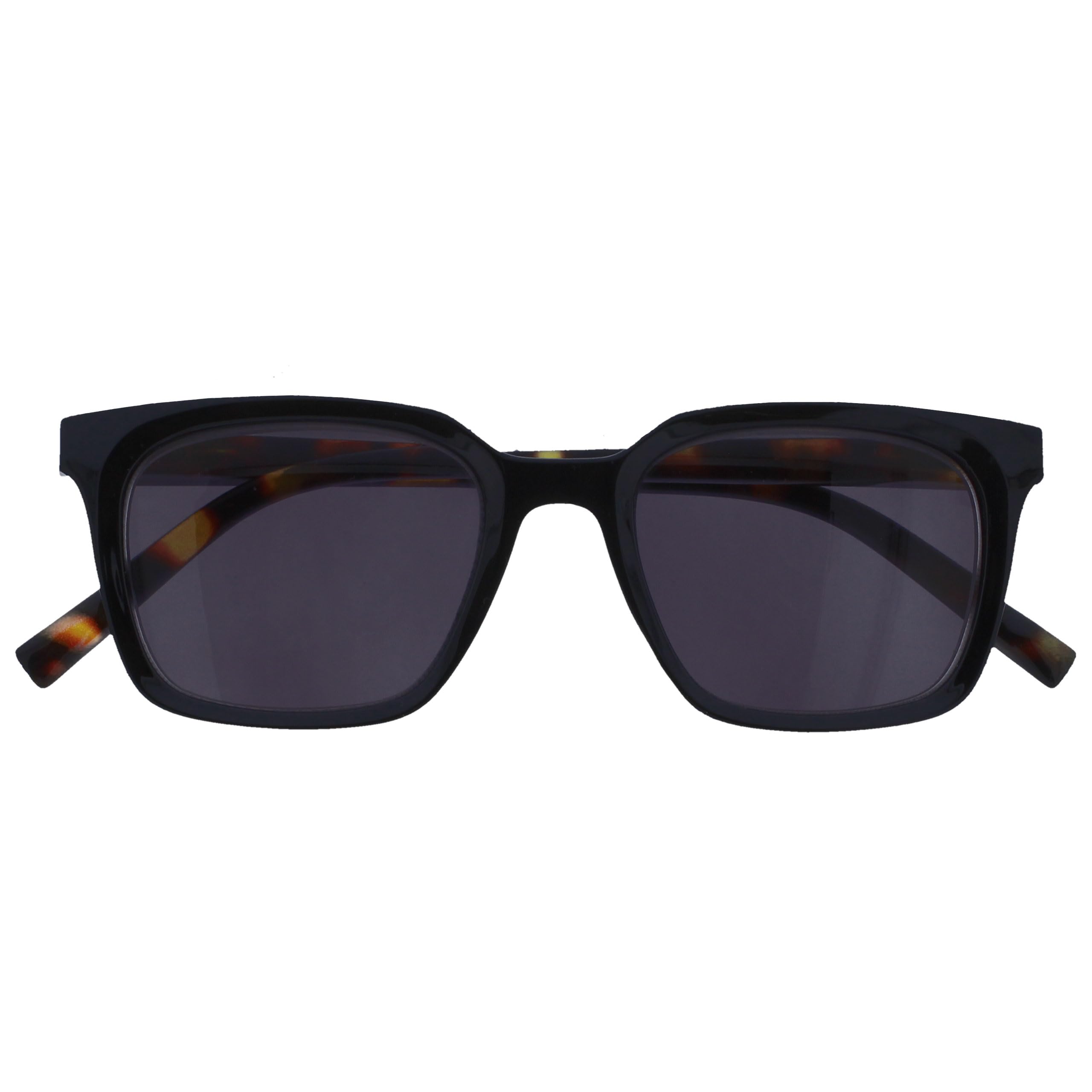 OPULIZE KOI Sunglasses – Large Rectangular Frame – Tinted Lenses UV400 – Black F