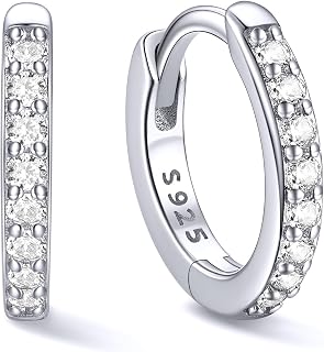 ChicSilver 925 Sterling Silver Hoop Earrings for Women, Small Hoops, 6-20MM