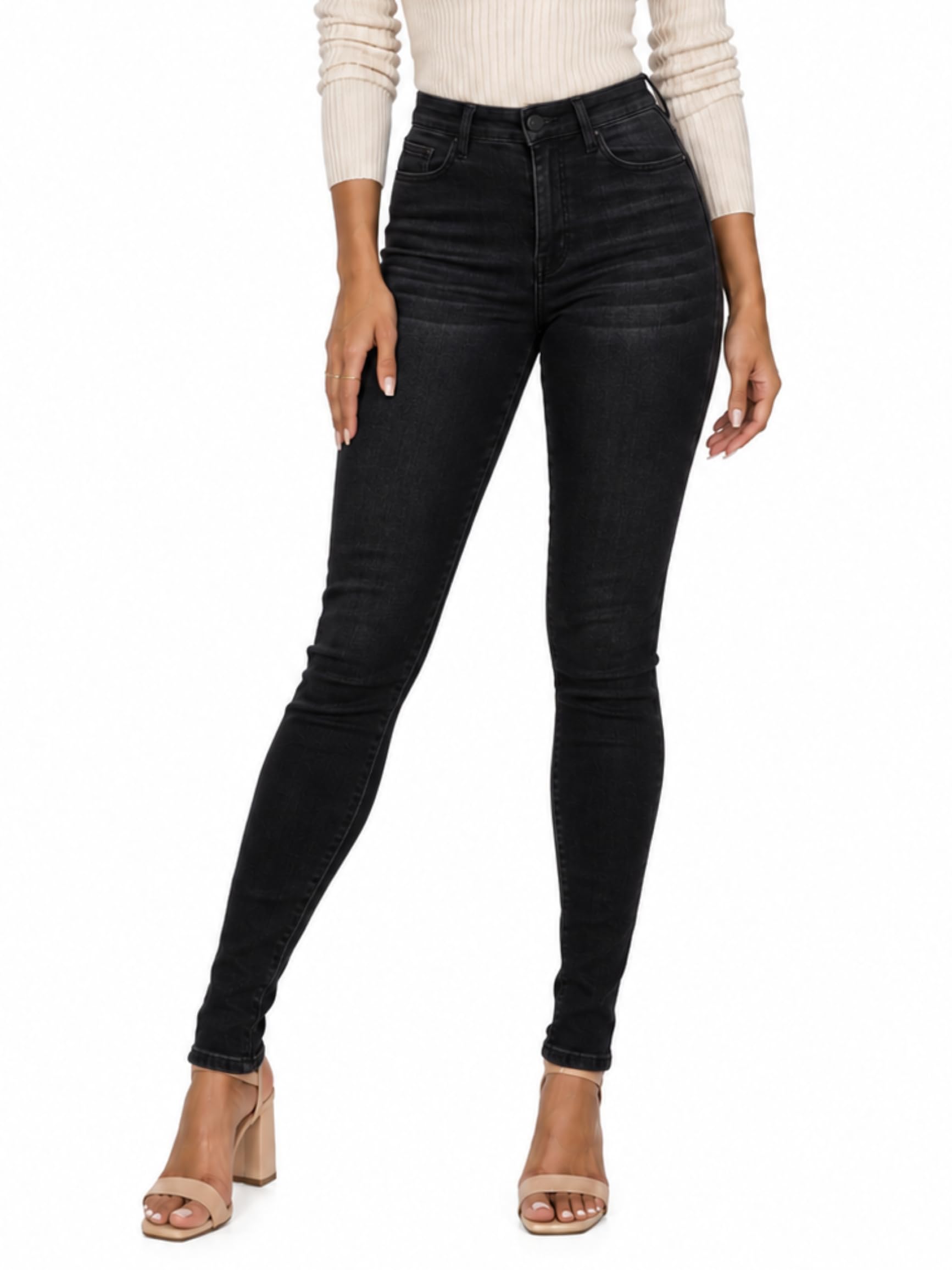LOVER BRAND FASHION Women's High Waisted Ripped Skinny Jeans Stretchy Distressed