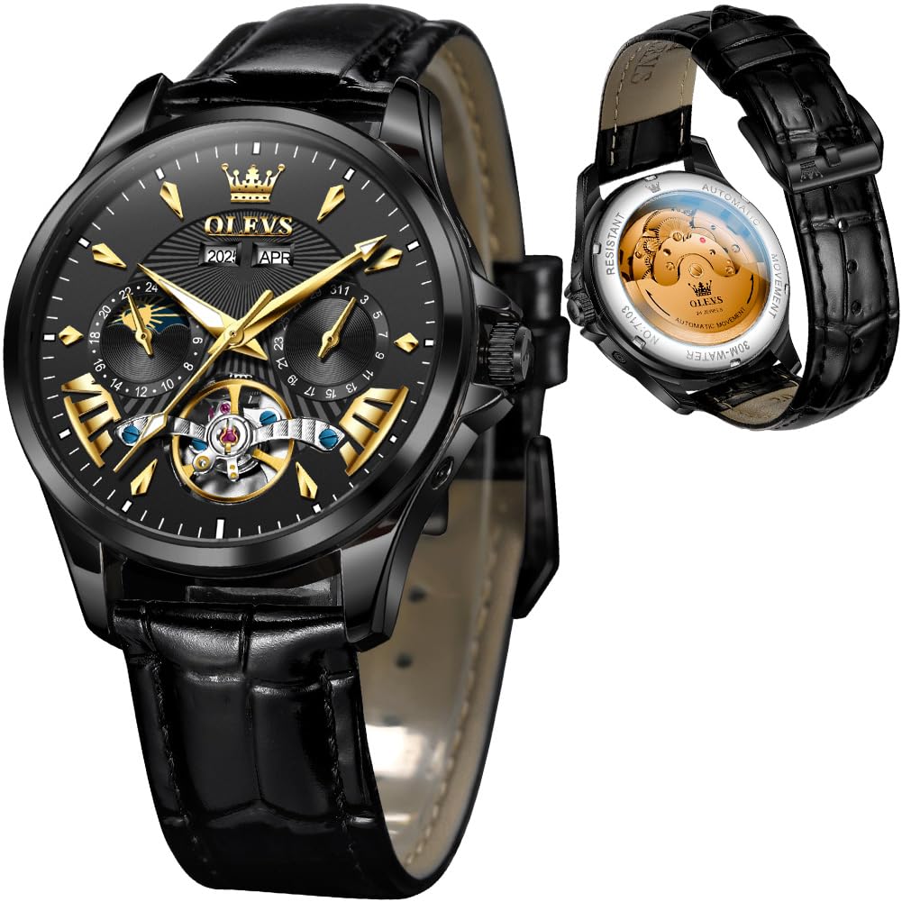 OLEVS Men's Stylish Silicone Band Chronograph Pro Diver Watch Chronograph Stainl