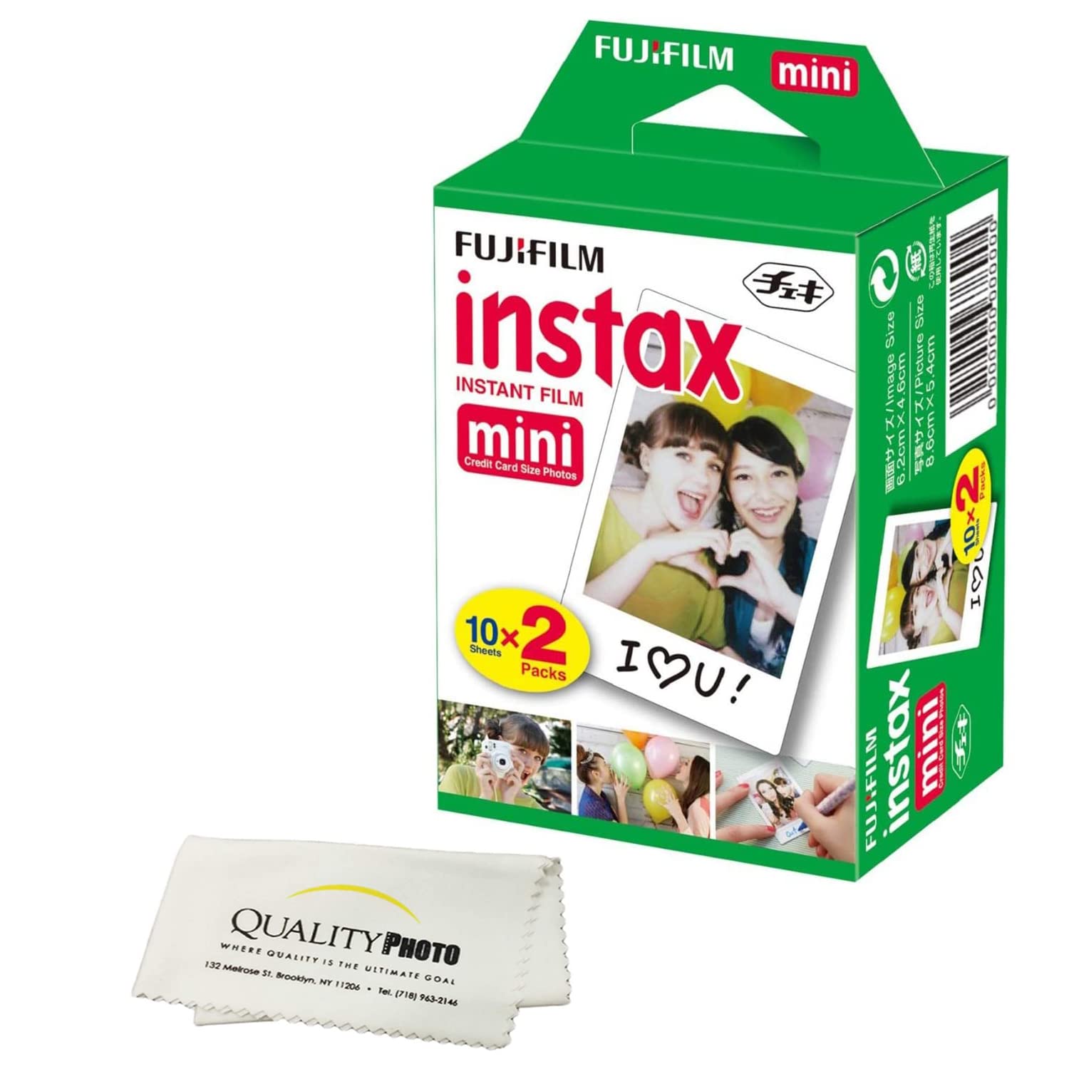 Fujifilm INSTAX Mini Instant Film (White) for Fujifilm Mini 8,9,11,12 Cameras w/