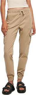 Urban Classics Ladies' High-Waist Cargo Jogging Women Sports Pants Black