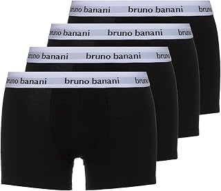 bruno banani Boxershorts Herren Snazzy Baumwolle ohne Eingriff - 4er Pack