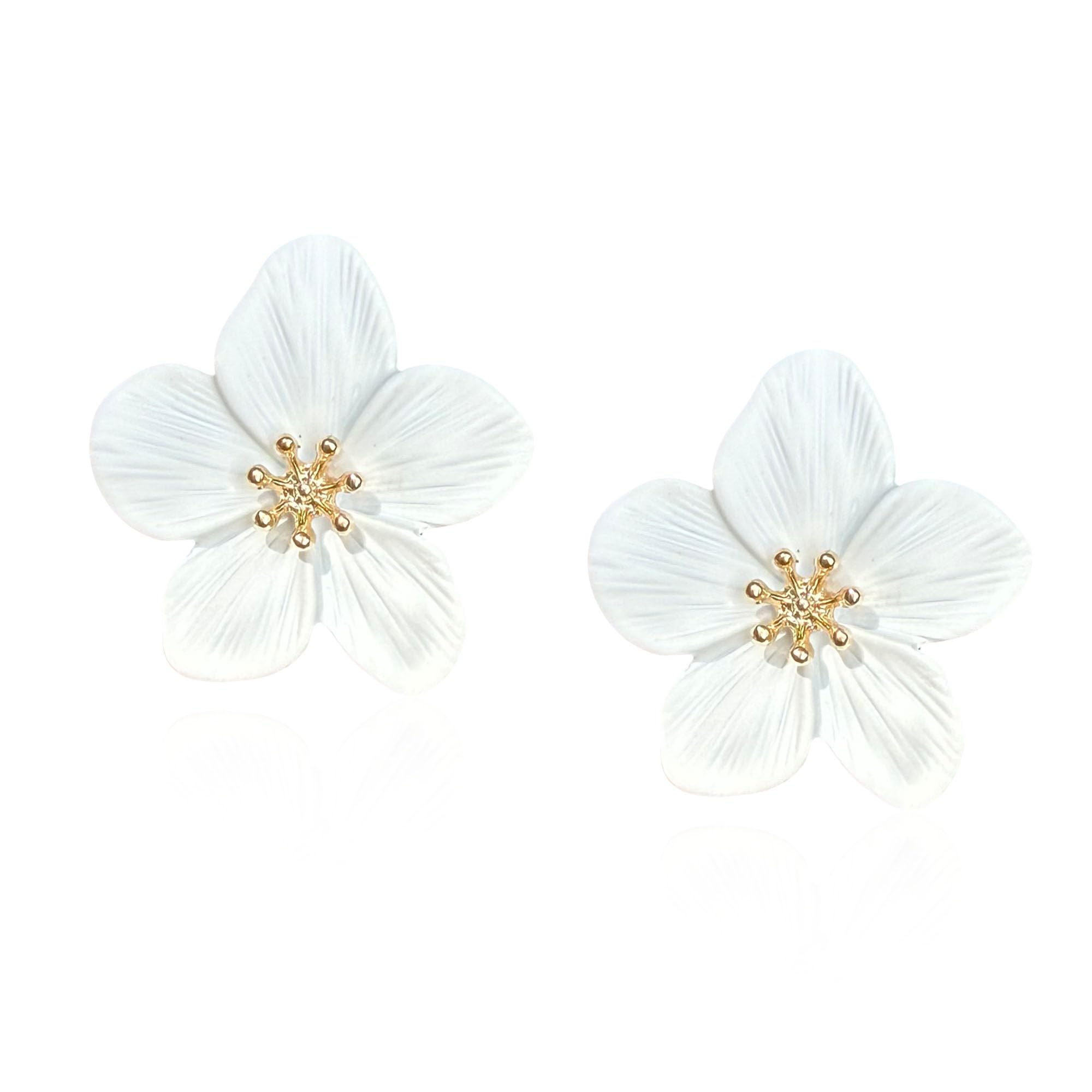Boho Flower Handmade Chunky Floral Statement Drop Earrings for Women Summer Beac