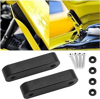 zipelo Car Hood Spacer Riser Kit, Aluminum Alloy Front Hood Vent Spacer Modification Kit, Car Hood Vent Spacer Riser Bolts Washers, Car Replacement Accessories Compatible with Most Cars (Black)
