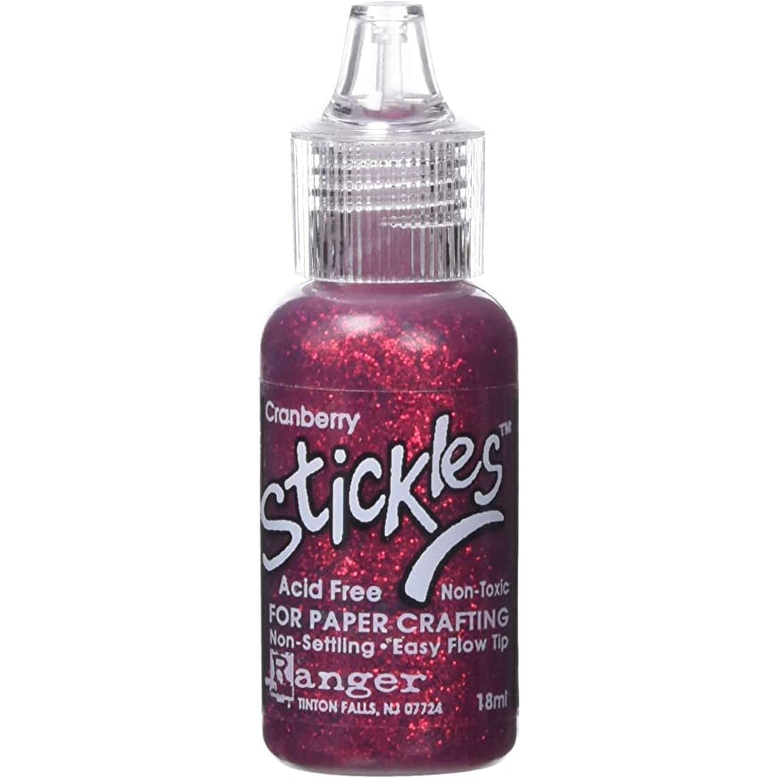 Cranberry Stickles Glitter Glue .5oz