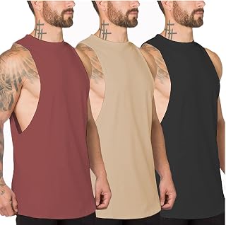 Muscle Killer Men's Muscle Cutoff Gym Workout Stringer Tank Top Bodybuilding Fitness T-Shirt 3 Pack