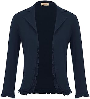 GRACE KARIN Women 3/4 Sleeve Cropped Blazer Jacket