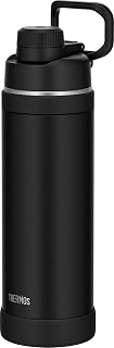 FJU-1000 BK Thermos Water Bottle, Vacuum Insulated Sports Bottle, 1 Litre, Black, Convenient Carry Handle, Direct Drink, Easy to Clean with Removable Mouth for Retention