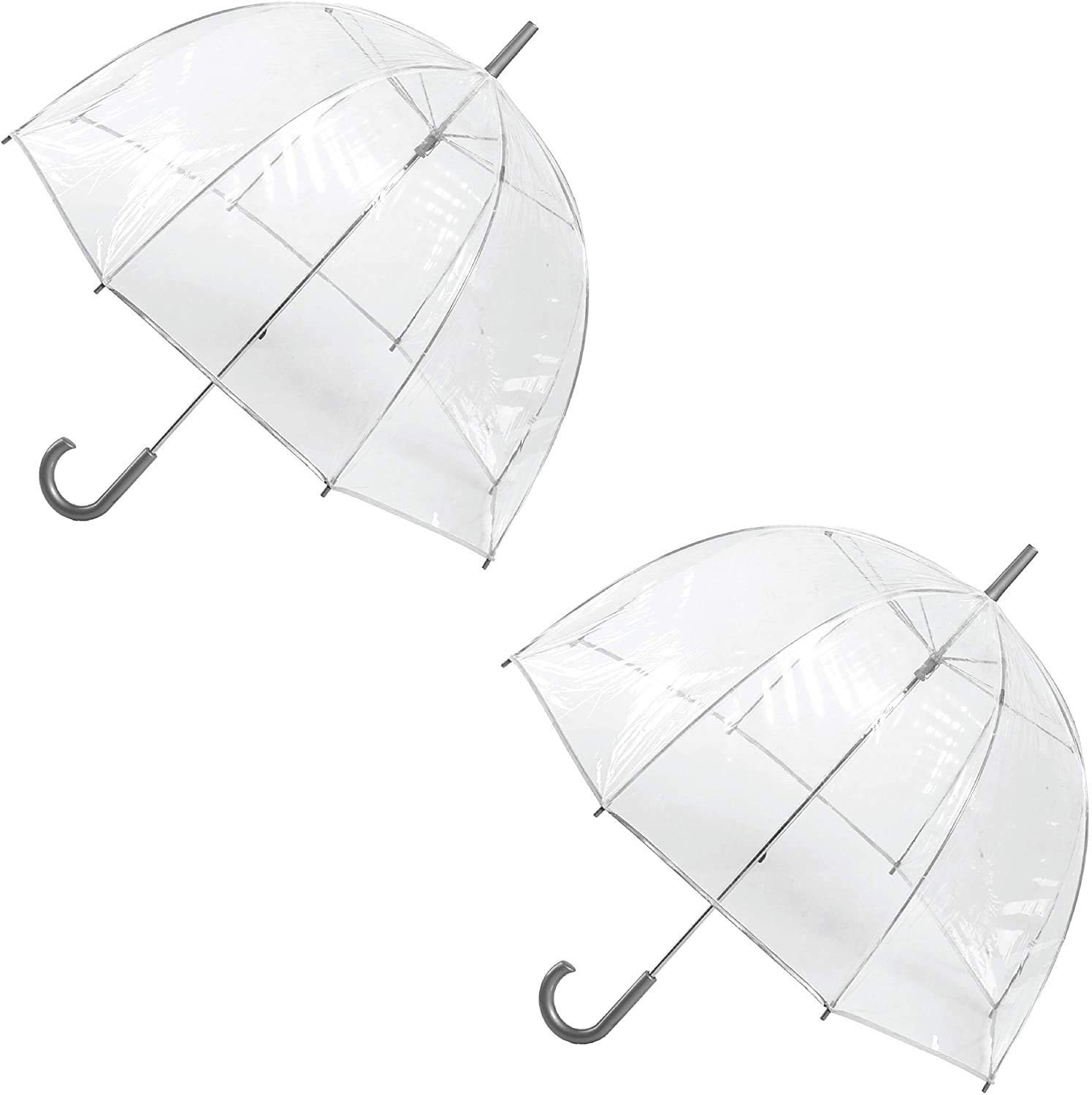 Totes Adult Bubble Umbrella with Dome Canopy and Lightweight Wind and Rain Prote