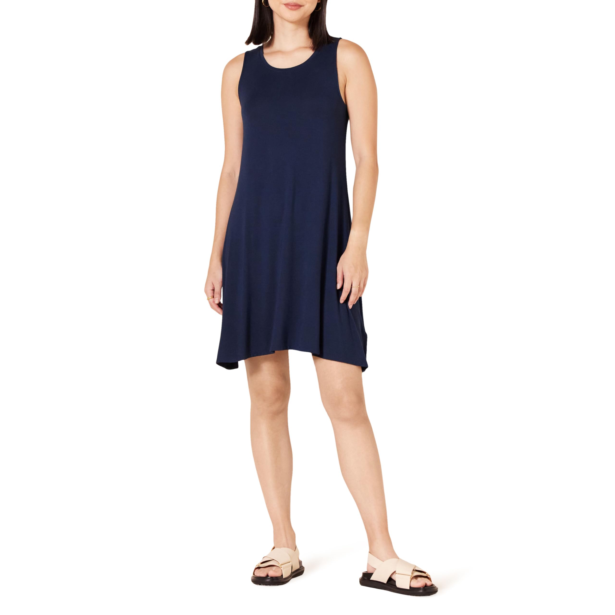 Amazon Essentials Women's Dress, Sleeveless, A-Line Silhouette, Large Size