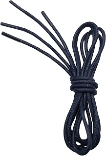 VSUDO Waxed Round Shoe Laces, Diameter 2.5mm Thin Oxford Shoelaces for Shoe