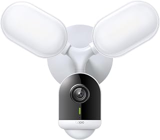 Tapo TP-Link Smart Outdoor Security Floodlight Camera, Wired, 2800 Lumens, 270° Motion-Activated, 2K QHD, No Subscription, Works w/Alexa & Google Assistant, Smart Detection, C720 (Renewed)