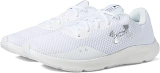 Under Armour Men's UA Charged Pursuit 3 Running Shoes, Technical Performance Men, 101 White White Metallic Silver, 42.5 EU