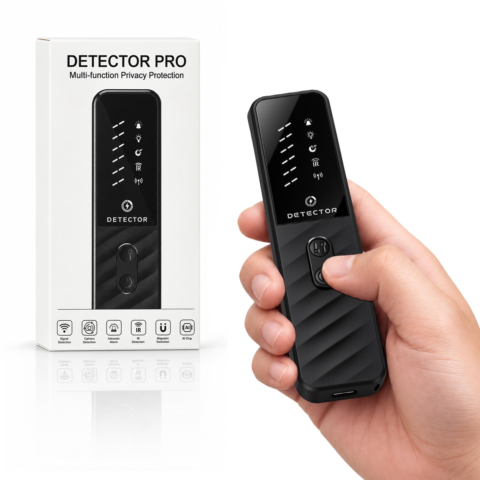 WJOWJO Hidden Camera Detector, Privacy Scanner for Bug, GPS Tracker & Wireless S