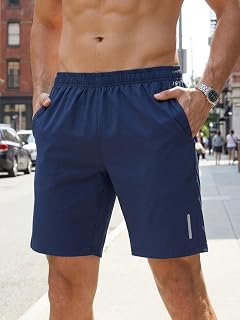 Mens Lightweight Quick Dry Sports Shorts with Pockets Gym Running Shorts