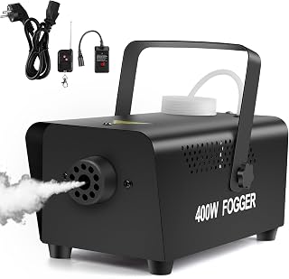 Littleboyny 400W Fog Machine, Smoke Machine,Mini Fog Smoke Machine with 2 Wired and Radio Remotes for DJ Disco Party,Halloween,Weddings Christmas