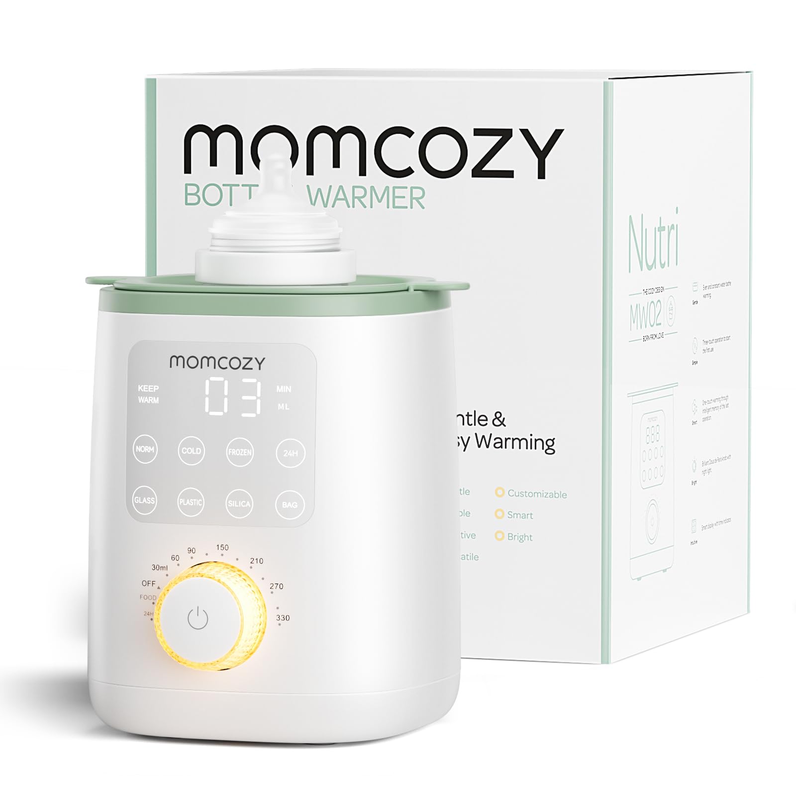 Momcozy Baby Bottle Warmer for Breast Milk, Formula & Baby Food, Fast Heat | Ful