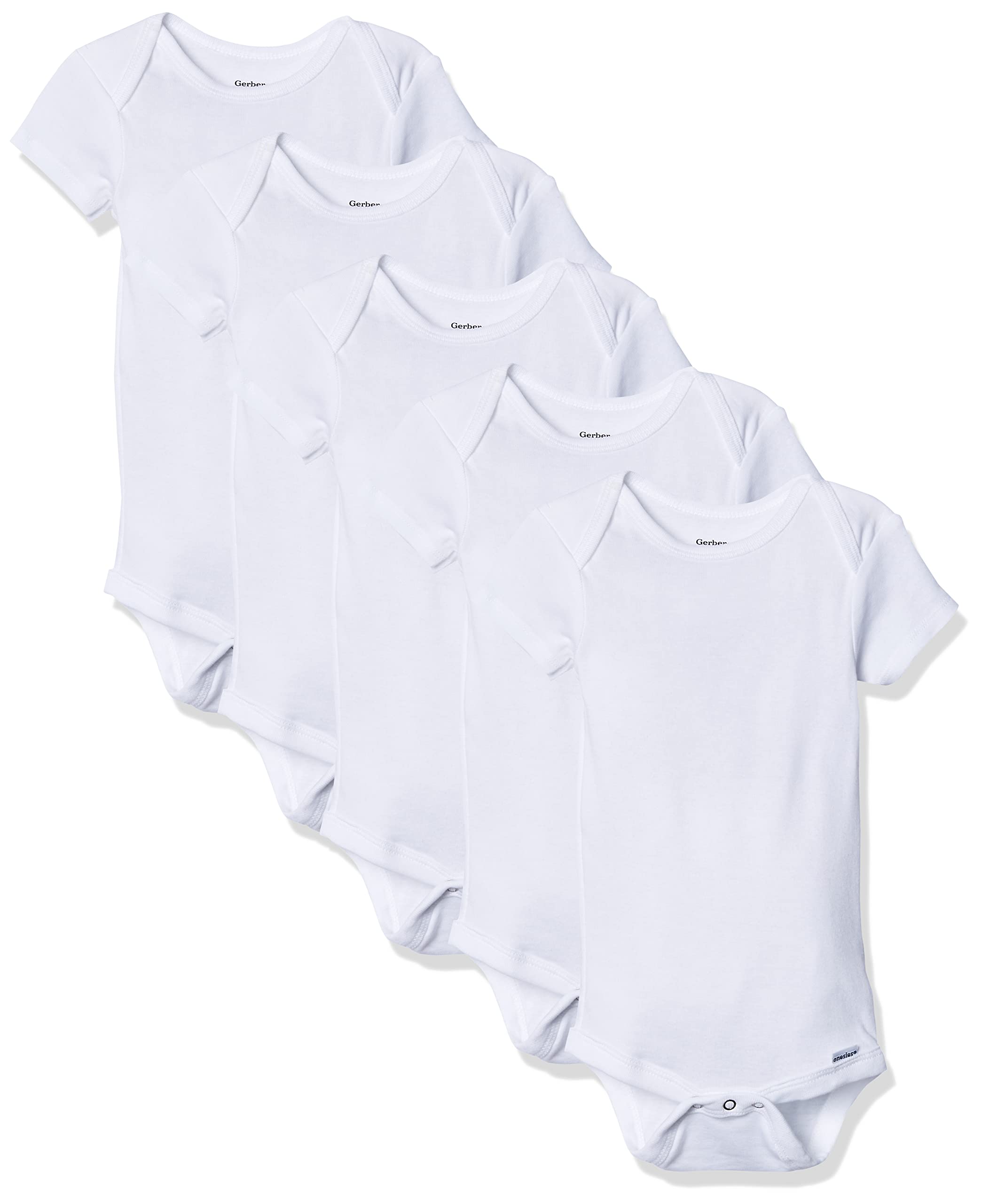 Gerber Baby Boys & Girls 5-Pack Solid Onesies Bodysuits