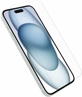 Otterbox Glass Tempered Glass Screen Protector for iPhone 15, Protection Against Scratches, Breaks and Drops