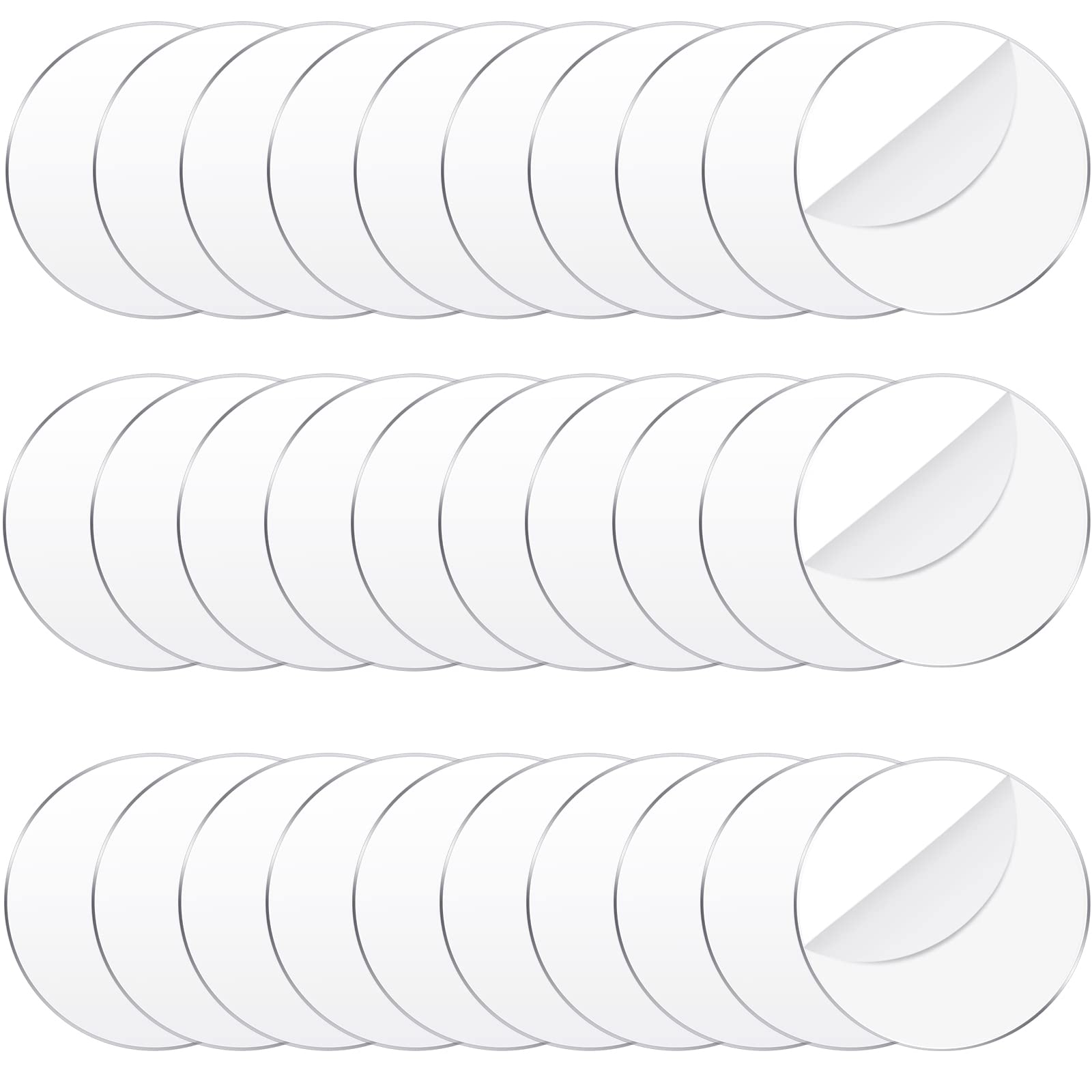 Jetec 30 Pcs 2 Inch Acrylic Circle Disc Clear Round Blanks for Crafts | Transpar