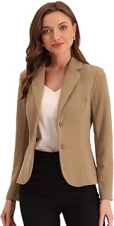 Allegra K Women's Work Office Blazer Long Sleeve Jacket Suit Blazers