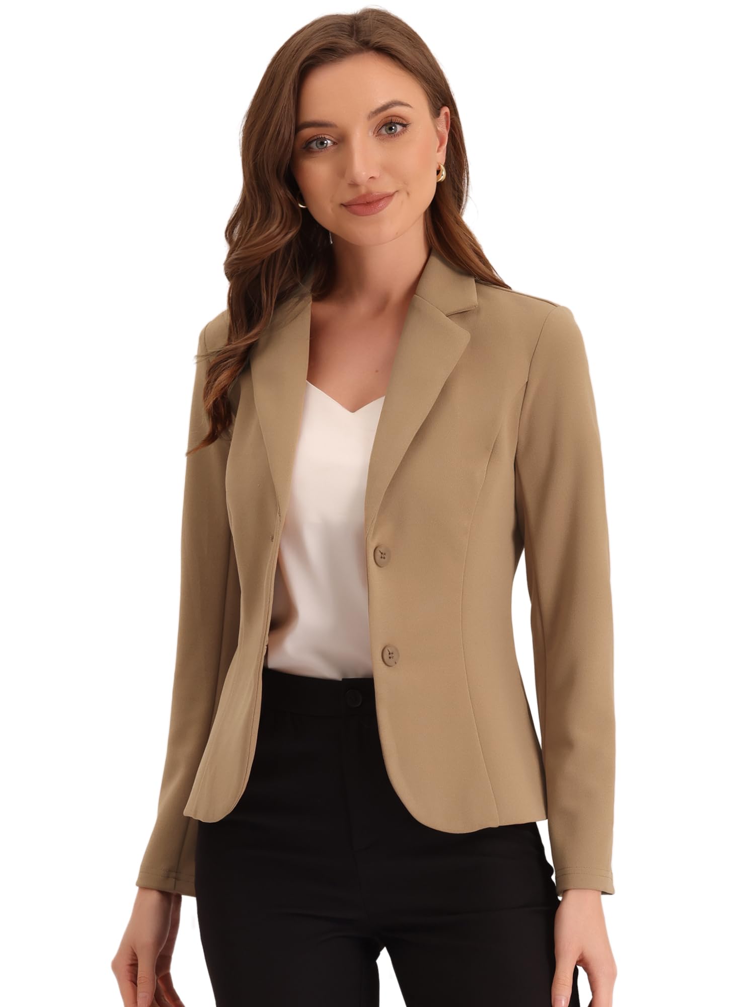 Allegra K Women's Work Office Blazer Long Sleeve Jacket Suit Blazers