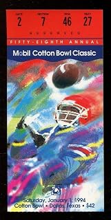 1994 Cotton Bowl Ticket Texas A&M v Notre Dame National Champs Lou Holtz 82062