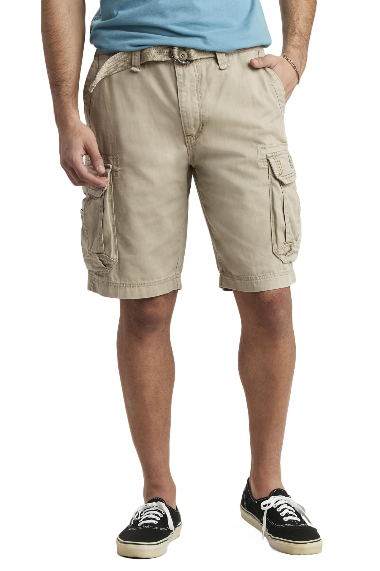 UNIONBAY Men's Survivor Belted Cargo Short-Reg and Big & Tall Sizes