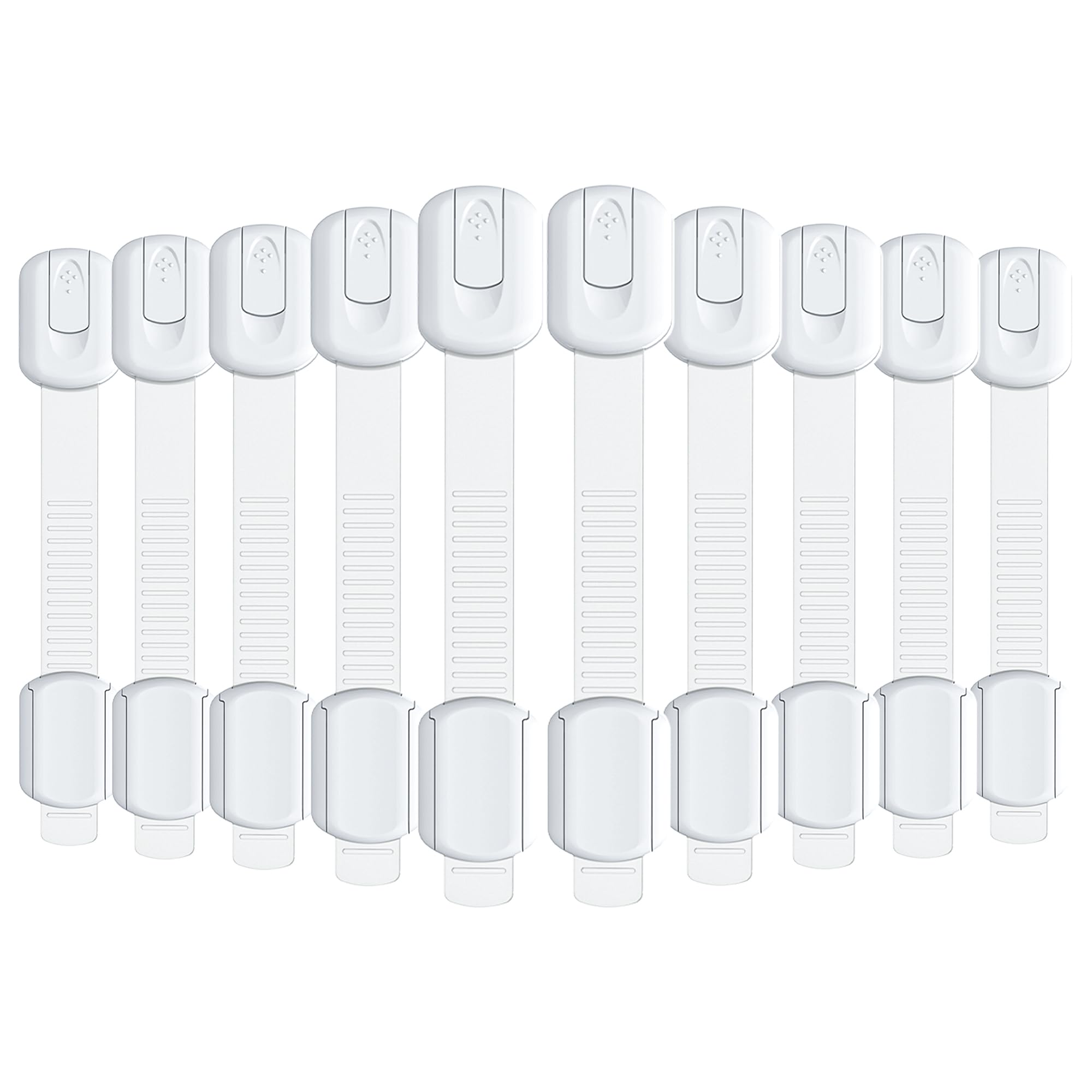 4our Kiddies 10 Pack Baby Proof Cabinet Locks, Child Safety Drawer Locks with 6 