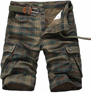 iCKER Men's Cargo Shorts Camouflage Leisure Men's Shorts Loose Fit Cotton Bermuda Camo Shorts Summer