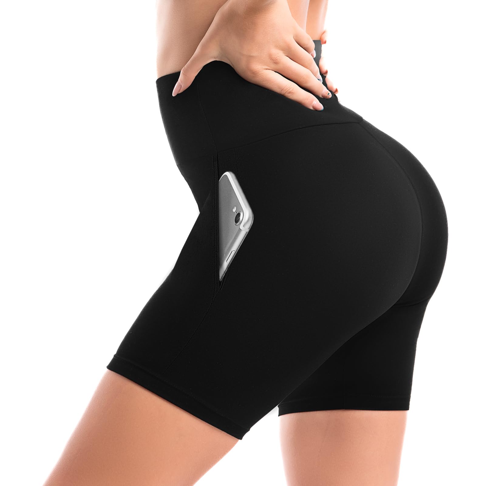Leafigure High Waisted Cycling Shorts Women with Pockets | Tummy control, Butter