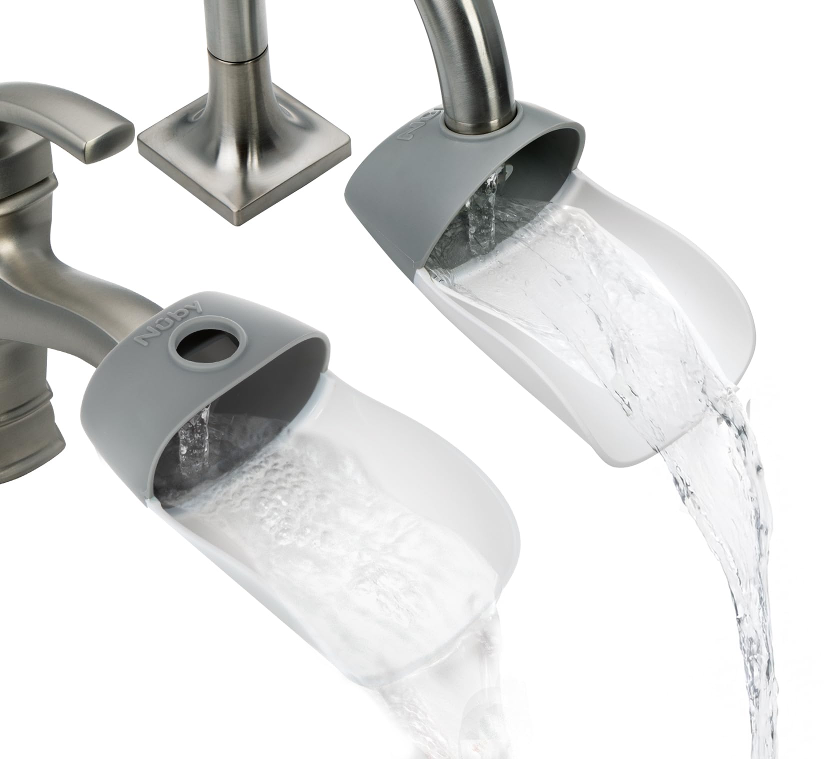 Nuby 2-in-1 Faucet Extender, Bathtime Baby Essentials, 2 Pack | Easy-to-Use Sink