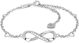 SERASAR Infinity Anklet for Ladies, 925 Sterling Silver