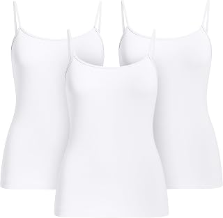 UnsichtBra Set of 3 Comfort Womens Tops | Camisole Tank Tops for Women | Ladies Spaghetti Vest Tops