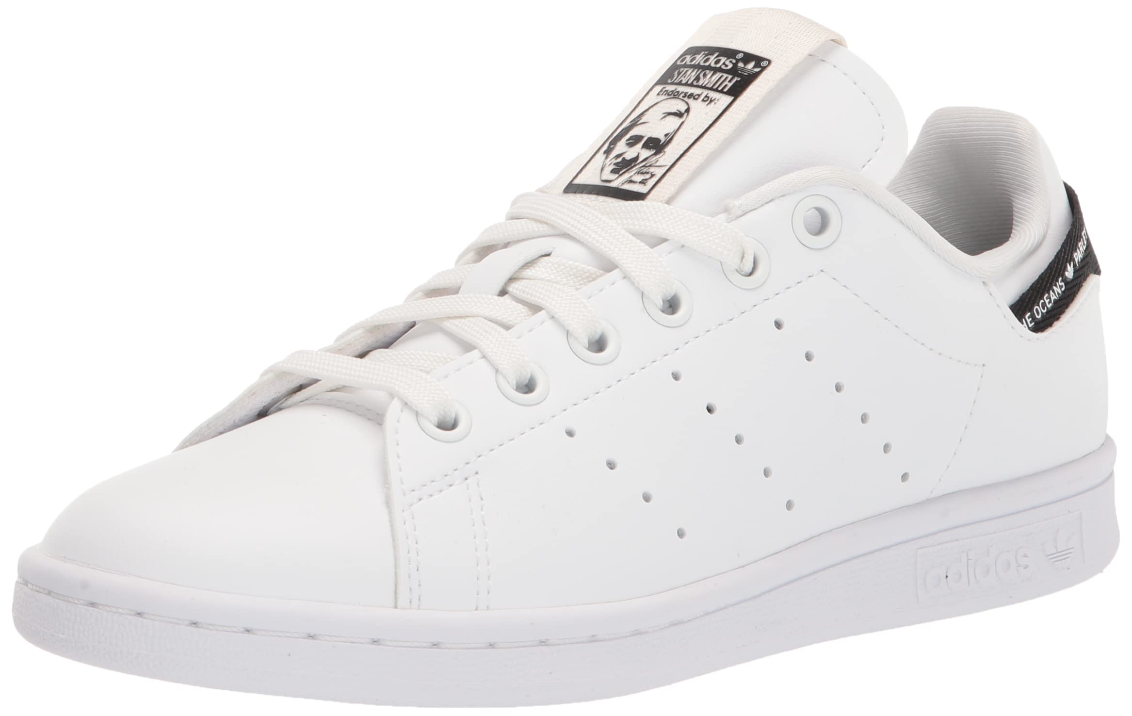 adidas Originals Men's Stan Smith Sneaker, White/White/Black, 5