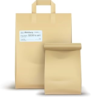 500 1x2" Removable Shelf Life Labels for Food Rotation Food Cooking Stickers Expiration Date Prep Date Total 500 Labels Per Roll (Black)