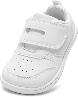 STQ KIDS Toddler Trainers Boys Girls Wide Toe Box Barefoot School Shoes Zero Drop Lightweight Baby First Walking Shoe Non Slip Soft Kids Running Tennis Sneaker Sports Daycare Outdoor