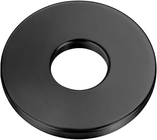50 PCS 1/4" Stainless Flat Washers, 7/10" Outer Diameter, 18-8 (304) Stainless Steel Metal Washers for Screws and Bolts, Black Finish