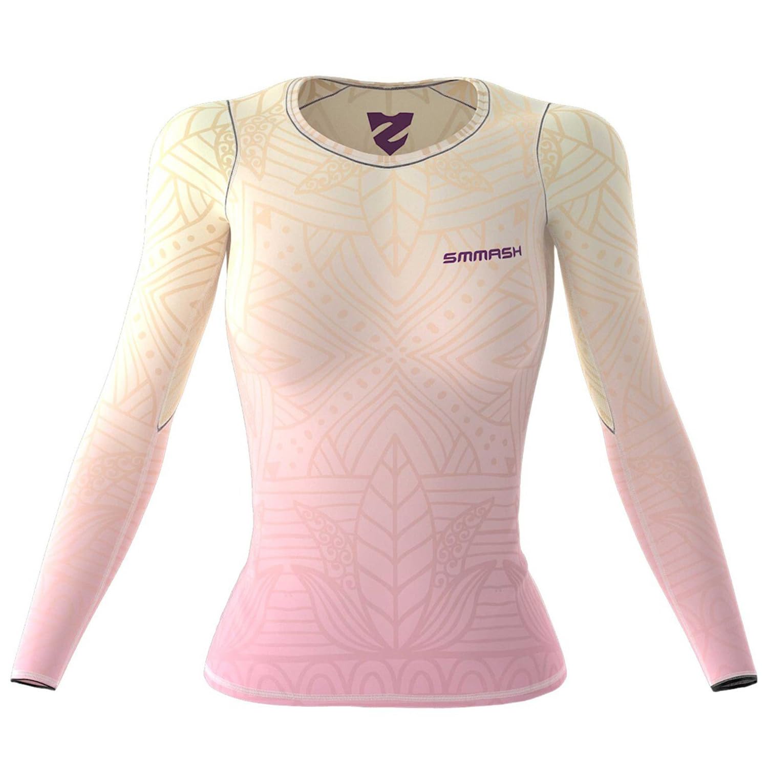 SMMASH Funktionsshirt Damen Kompressionsshirt Sportshirt Langarm Atmungsaktiv Se