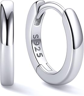 ChicSilver 925 Sterling Silver Small Huggies Hoop Earrings for Women