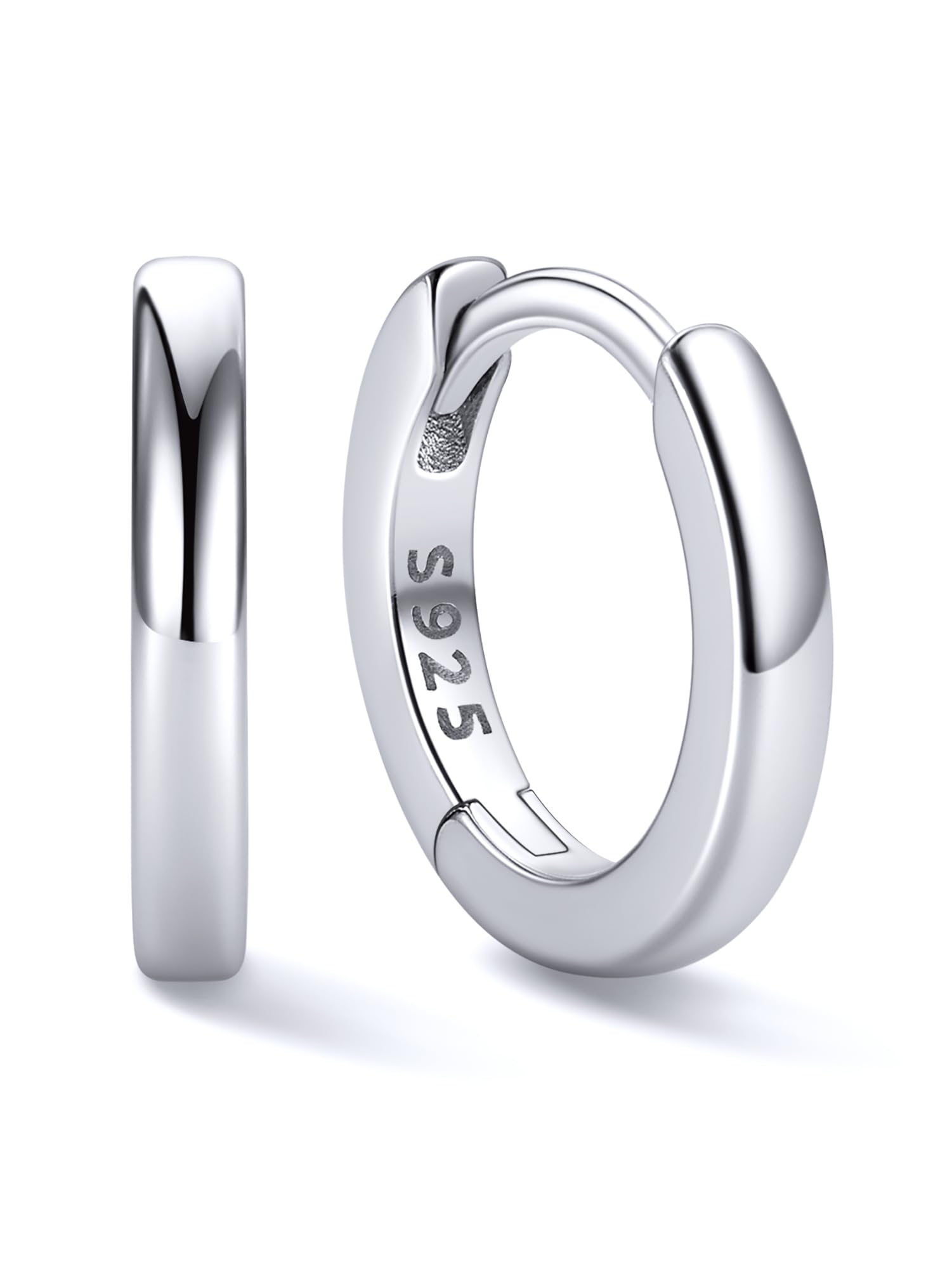 ChicSilver 925 Sterling Silver Small Huggies Hoop Earrings for Women
